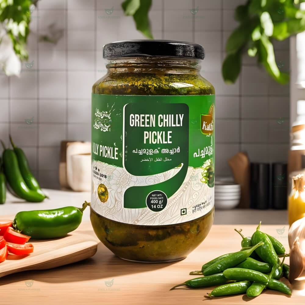 Kathakali Green Chilly Pickle (400 gm) Picture 1